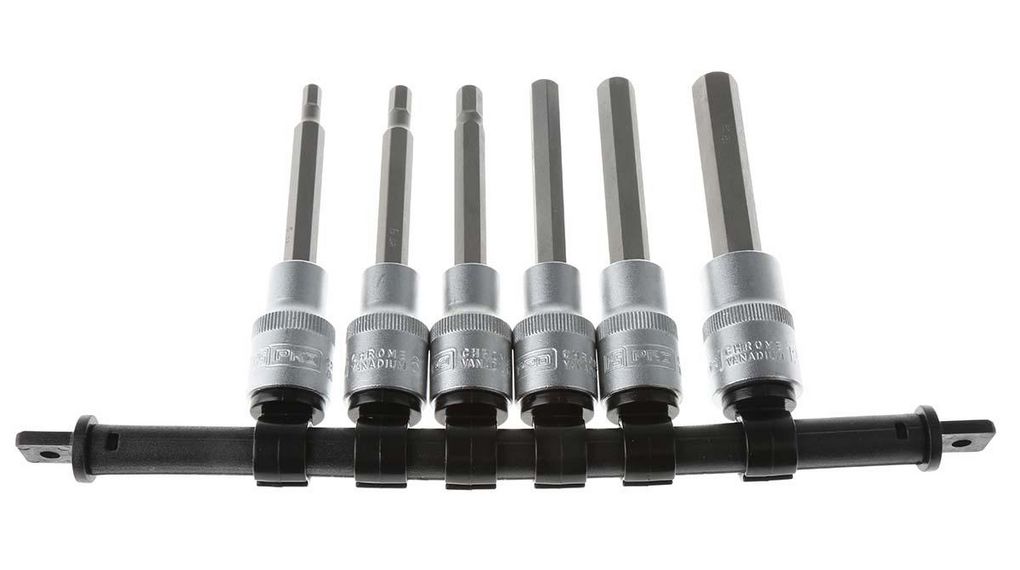 Spärrhylssats, 1/2", Sexkant, 6st.